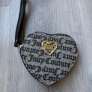 Juicy Couture Heart-Shaped Black and Gold Women's wristlet